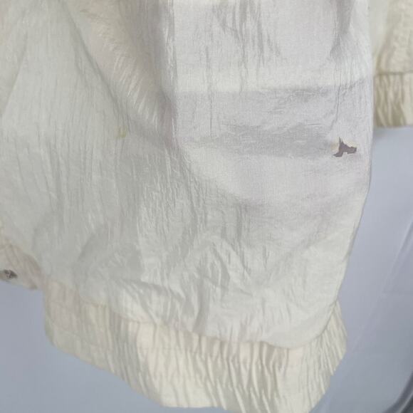 Vintage Spencer Douglas Nylon Jacket Womens Sz 16 Crinkle Snap Front 90s Minimal - Picture 7 of 10